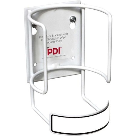 Pdi Hc Sani Bracket, f/ Sani-Cloth Wipes Med. Canister, White PDIP58500